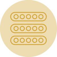 Led Light Line Yellow Circle Icon vector