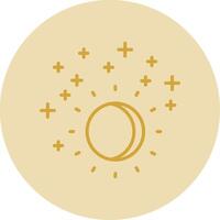 Ultraviolet Line Yellow Circle Icon vector