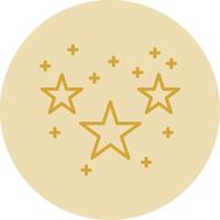 Stars Line Yellow Circle Icon vector