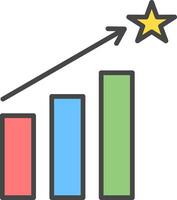 Rate Line Filled Light Icon vector