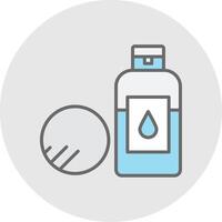 Makeup Remover Line Filled Light Icon vector