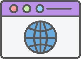 Web Line Filled Light Icon vector