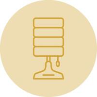 Lamp Line Yellow Circle Icon vector