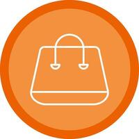 Shopping Bag Line Multi Circle Icon vector