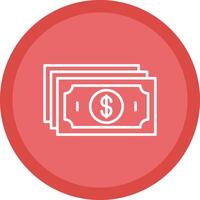 Cash Line Multi Circle Icon vector