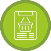 Purchase Order Line Multi Circle Icon vector