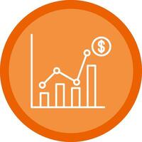 Sales Statistics Line Multi Circle Icon vector