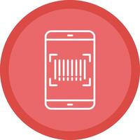 Barcode Scan Line Multi Circle Icon vector