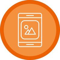 Mobile App Line Multi Circle Icon vector