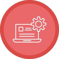 Data Management Line Multi Circle Icon vector