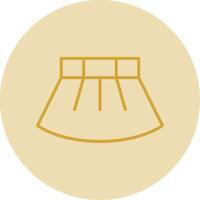 Skirt Line Yellow Circle Icon vector