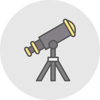 Telescope Line Filled Light Icon vector