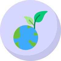 Save Planet Flat Bubble Icon vector