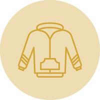 Hoodie Line Yellow Circle Icon vector