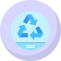 reciclar plano burbuja icono vector