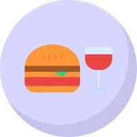 rápido comida plano burbuja icono vector