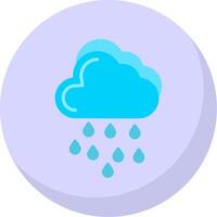 lluvia plano burbuja icono vector