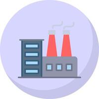 Power Plant Flat Bubble Icon vector