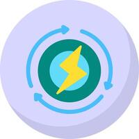 Renewable Energy Flat Bubble Icon vector
