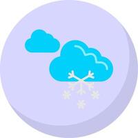 Snowing Flat Bubble Icon vector