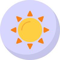 Sun Flat Bubble Icon vector