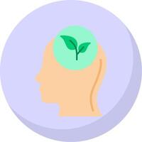 Think Green Flat Bubble Icon vector