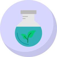 verde química plano burbuja icono vector