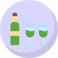 Wine Flat Bubble Icon vector