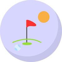 golf plano burbuja icono vector