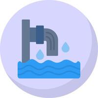 Sewer Flat Bubble Icon vector