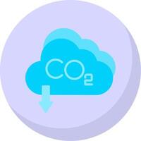 Co2 Flat Bubble Icon vector