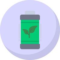 eco batería plano burbuja icono vector