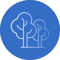 Trees Flat Bubble Icon vector