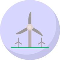 turbina energía plano burbuja icono vector