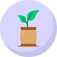 planta plano burbuja icono vector