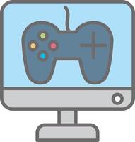 Game Development Line Filled Light Icon vector