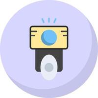 Camera Flash Flat Bubble Icon vector