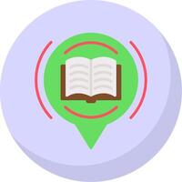 Book Flat Bubble Icon vector