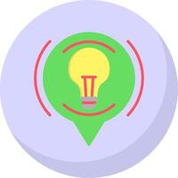 Bulb Flat Bubble Icon vector