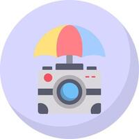 Camera Flat Bubble Icon vector