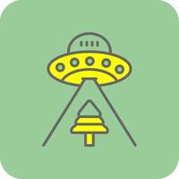 Ufo Filled Yellow Icon vector