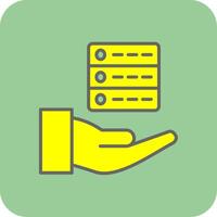 Data Capture Filled Yellow Icon vector