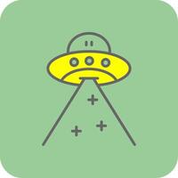 Ufo Filled Yellow Icon vector