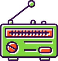 radio lleno diseño icono vector