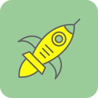 Space Craft Filled Yellow Icon vector