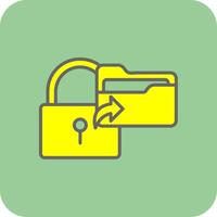 Secure Data Filled Yellow Icon vector