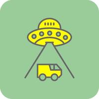 Ufo Filled Yellow Icon vector