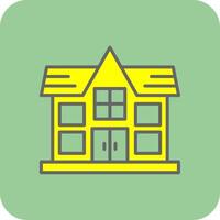 House Filled Yellow Icon vector