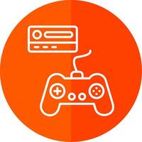 Gaming Console Line Yellow White Icon vector