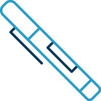 Pen Line Blue Two Color Icon vector